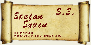 Stefan Savin vizit kartica